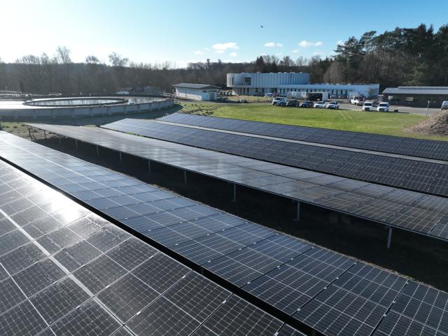 Solceller ved Skanderborg Centralrenseanlæg
