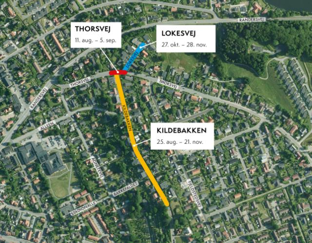 Tidsplan for etape 2: Kildebakken (2024). 